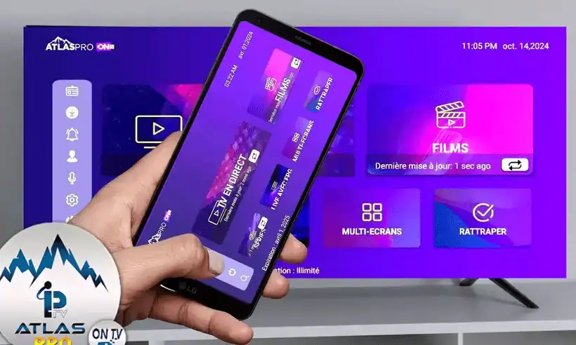 Installation et interface de l'application Atlas Pro ONTV sur écran
